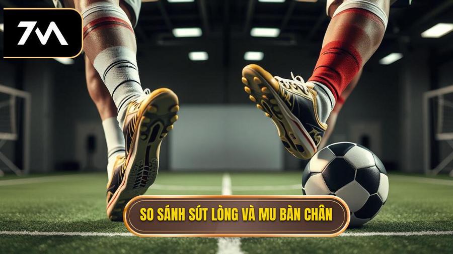 So sánh sút lòng và mu bàn chân